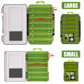 Fishing Tackle Box 14 Compartments Fishing Accessories Lure Hook Storage Case Double Sided Fishing Tool Organizer Boxes. 