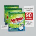 Fortune Dishwasher Tablet 90 Tablets Automatic Cleaning Agent Grease Removal Machine Safe Detergent. 