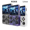 Retro Handheld Game Console, Open-Source R36S with 3.5" IPS Screen, Linux System, Portable Gaming & Entertainment Device, Includes 64G/128G TF Card (Black, 64GB). 