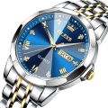 Olives Top Brand Luxury Man Wristwatch Waterproof Luminous Date Week Men Watches Stainless Steel Quartz Men's Watch. 