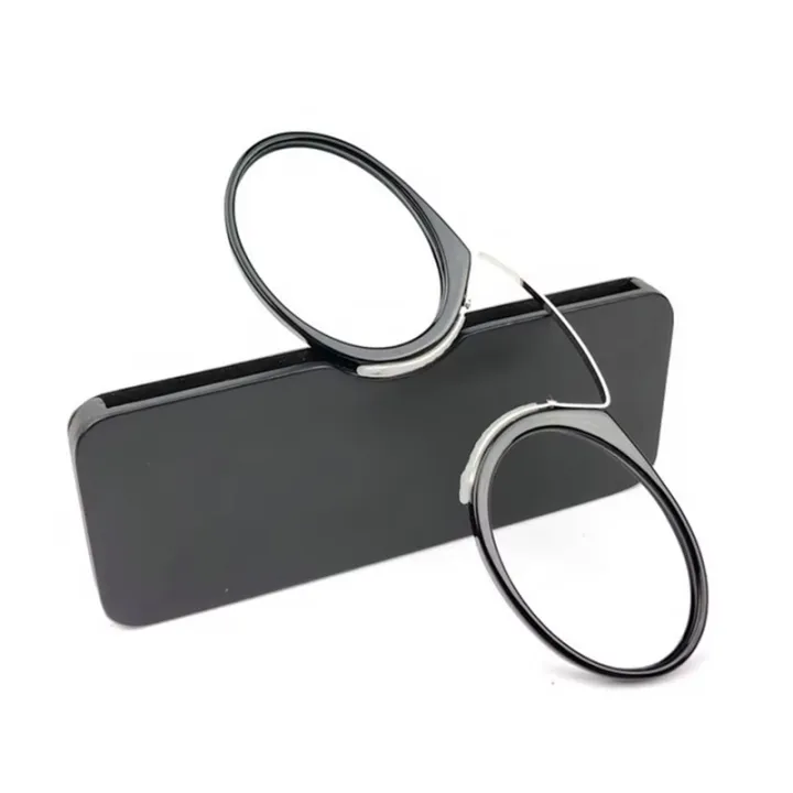 2021%20Titanium%20Mini%20Reading%20Glasses%20Clip%20Nose%20Round%20Optical%20Glasses%20With%20Box%20Wallet%20Portable%20Prescription%20Eyewear%20Degree%201%20To%203.5%20-%20Image%203