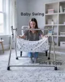 baby cradle swing steel stand with clothe for sleeping. 
