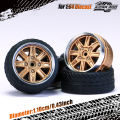Kicarmod 1/64 Model Car ABS Wheels with Tire Rivet Axle Metal Rims Diameter 11mm Refitting Parts For Model Car MINIGT.