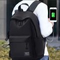 Trendy Men's Minimalist Backpack Versatile Backpack Large Capacity School Student Computer Travel Bag Washable Unisex Backpack. 
