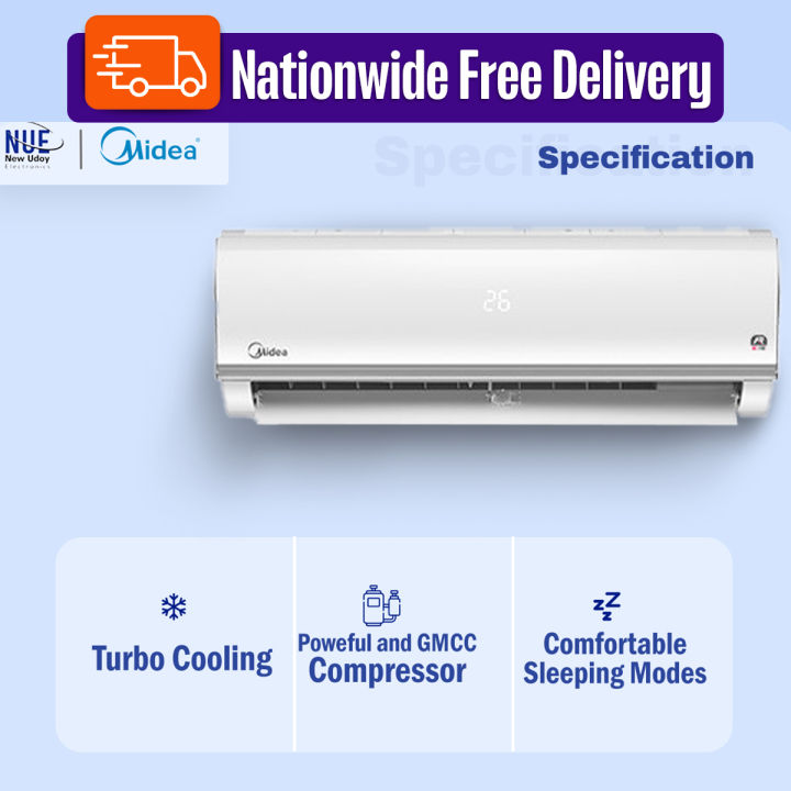 Midea AAA Energy savings Inverter 1.5 Ton MSE18CRN8EUU / MSI18CRN8EEA (Official) 12 years compressor warranty with Free Delivery