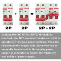 AC MCB Short Circuit Protection Overload Protection Dual Power Manual Conversion Interlock Circuit Breaker Rail Isolation Switch. 