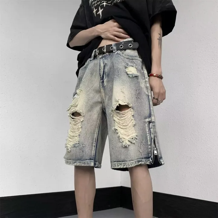 Summer%20ripped%20denim%20shorts%20men's%20cropped%20pants%20trendy%20brand%20fat%20plus%20fat%20plus%20plus%20plus%20size%20loose%20beggar%20mid%20pants%20horse%20pants%20-%20Image%206