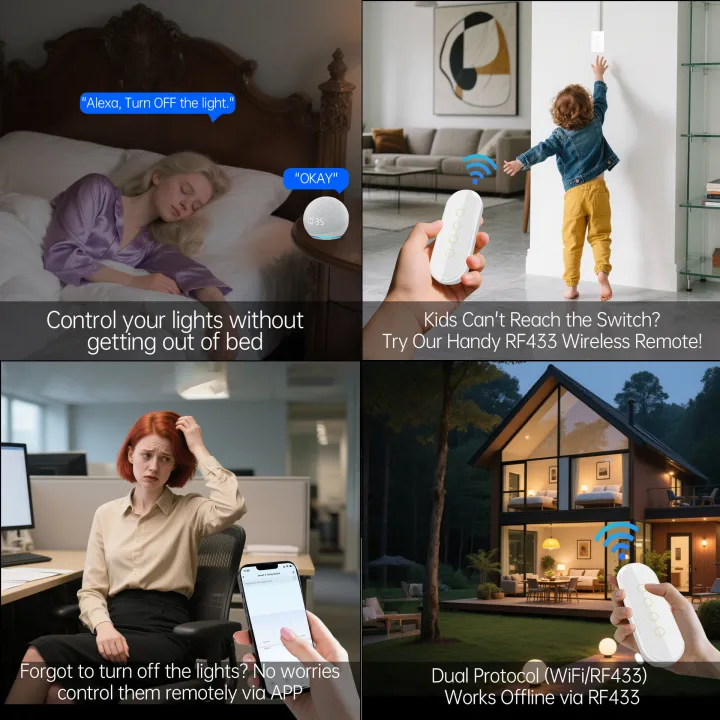 1%202%203%204%20Gang%20WiFi%20RF%20433mhz%20Touch%20Wall%20Light%20Smart%20Wireless%20with%20Switch%20220V%20no%20Neutral%20EU%20Work%20With%20Tuya%20Alexa%20%20-%20Image%206