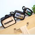 Portable Cosmetic Bag Large Capacity Dust Proof Make Up Storage Handbags PVC Fashion Transparent Travel Bags. 