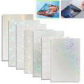 50 Sheets Waterproof Cold Laminating Film A6 Hologram Star Dot Self-adhesive Paper film DIY Package Card Photo Laminating Film.