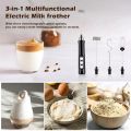 Wireless Rechargeable Electric Milk Frother - 3 Speeds, Handheld Foam Maker for Latte, Cappuccino, Hot Chocolate - USB Rechargea. 