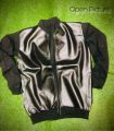 Black Regsein imported leather jacket zipper with fleece sleeves , unique style for mens. 