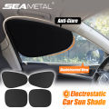 SEAMETAL Electrostatic Sun Visor for Car Side Window 4-Layer Sun Shade Curtains Anti-Glare UV-Blocker Auto Sun Protection Cover.