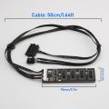 9Pin USB Header Male 1 to 4 Female Extension Cable USB 2.0 Splitter Cable Connector for Motherboard, Adapter for CPU, WiFi. 
