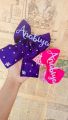Customized Name bow with clip or elastic headband for girls, new born and babies, Best quality Hair Accessories for Hair tie. 