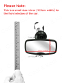 Small 2-in-1 Adjustable Car Mirror, Shatterproof with 360° Rotation & Suction Cups.