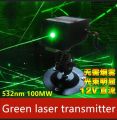 Visible Fat Beam 532nm 100mW Green Dot Laser Module Holder Stage Bar 12V Adapter. 