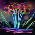 1-300Pcs Fluorescence Sticks Party Multicolor Glowing Stick Bright Colorful Light Bright Bendable Glow Bracelet Party Supplies. 