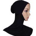 Plain Black Muslim Headscarf Inner Hijab Caps Wraps Women Islamic Under Scarf Ninja Scarf.... 