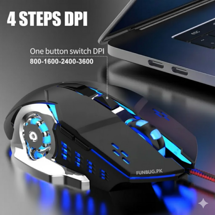 PRO%20Wired%20Gaming%20Mouse%20RGB%20with%203200dpi%20-%20Breathing%20LED%20USB%20Wired%20Optical%20Computer%20Mouse%20with%206%20Buttons%20&%20Braided%20Wire%20including%20Side%20Buttons%20-%20Mouse%20with%20FREE%20Mouse%20Pad%20for%20laptop,%20PC,%20Gaming%20&%20Office%20Use%20by%20FunBug%20-%20Image%204