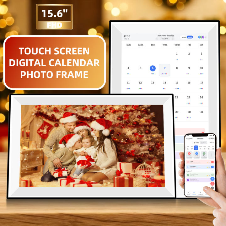 15.6 Inch Digital Smart Calendar Photo Frame Chore Chart Interactive Touchscreen Wall Desk Mount Electronic Smart Family Planner I747770770 - View #2