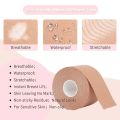 Elastic Breast Lifting Tape, Skin Tone Invisible, Breathable, Traceless, Anti Sagging, Gathered Milk-Perfect for Strapless. 