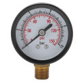 Pressure Gauge G1/4in Connection Standard Range Vertical Pressure Meter Alloy Steel and Brass for Measurement for Laboratories. 