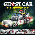 MOC Creative Ghostbusters ECTO-1 Vehicle Technical Building Blocks Racing Car Model Car Assembly Bricks  for Kids. 