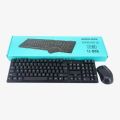 TJ-808 2.4G Keyboard and Mouse Suit Wireless Keyboard and Mouse - Black. 
