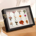 Shadow Box Frame Desktop Hanging Creative Wooden Pressed Flower Frame Shadowbox for Artwork Awards Keepsake Medals Tickets. 