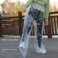1/6 Pcs Disposable Raincoat Pants Portable Splash Proof Split Raincoat Outdoor Travel Drifting Cycling Feet-wrapped Rain Pants. 