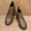 Retro Plus Size Desert Boots Men Ankle boots Brand Comfortable Leather Boots For Men.