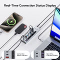 PULWTOP 10-in-1 Powered USB C Hub, USB 3.2 Data Hub with USB A/C 10Gbps,  USBA 5Gbps, 100W PD, 24/45W Type-C Charging Ports. 