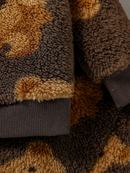 2024%20New%20Style%206M-3Y%20Baby%20Unisex%202-piece%20Infant/Toddler%20Winter%20Cute%20Little%20Bear%20Plush%20Sweater%20Pants%20Casual%20Set%20-%20Image%203