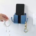 Mobile Phone Charging Hanging Holder Multifunction Wall Mounted Plug Bracket Remote Control Mounted Storage Box. 