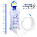 1200ml Reusable Enema Bag Kits Set Extra 10pcs Enema Clean Head Household Medical Colonic Cleansing Kits Vaginal Irrigator. 