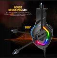 【PRO】 Rgb Gaming Headphones Headset with mic for PC Pubg Mobile PS4 ~ 360 Surround Sound Super Bass Vibration Stereo Gaming Headphone with Noise Cancelling Microphone. 