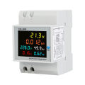 6IN1 Din Rail AC Monitor 110V 220V 380V 100A Voltage Current Power Factor Active KWH Electric Energy Frequency Meter VOLT AMP. 