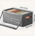 Wardrobe Clothes Storage Box With Cover with Steel Frame 48x30x20 cms ( 26 Litres ). 