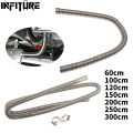 60-200cm Dual-layer Car Heater Exhaust Pipe Stainless Steel For Webasto Eberspacher Air Diesel Heater Exhaust Hose Tube Line. 