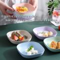 11pcs - Pack of 10 Fancy Plates with 1 Plates Stand (Mix/Random color). 