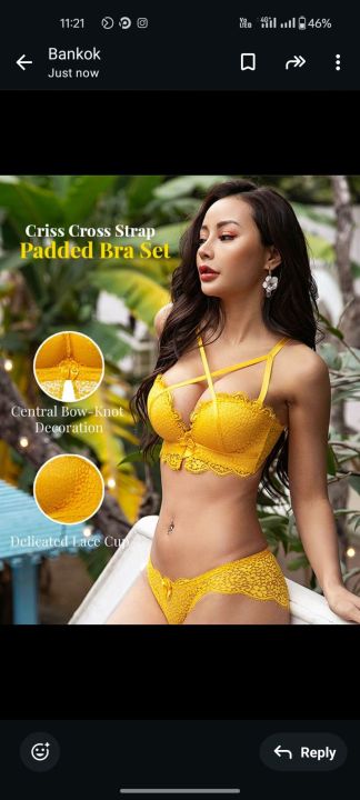 Super Soft Lace Bra Panty Set For Women
