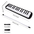 32 Keys Melodica Instrument Melodica Air Piano Keyboard with Soft Blow Pipe Blowing Nozzles Melodica Wind Instruments with Bag. 