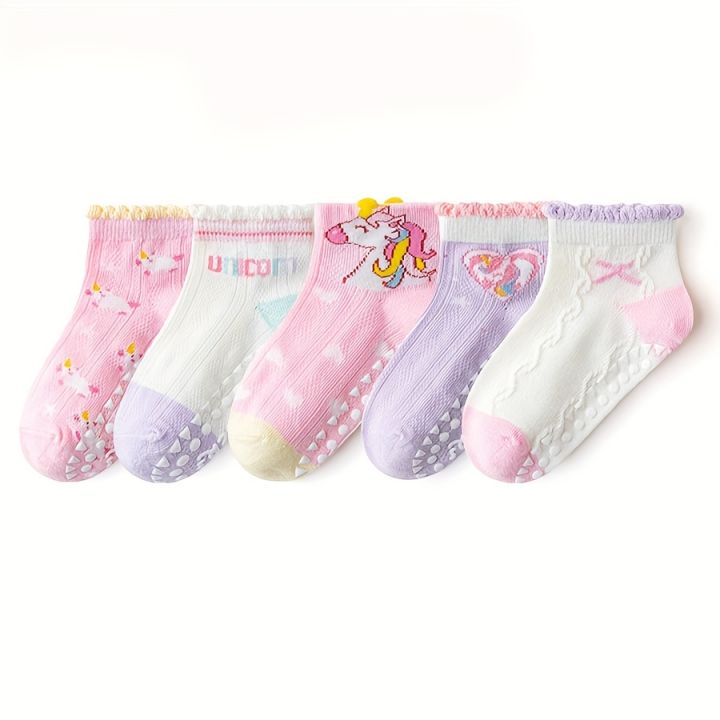 5%20Pairs%20of%20Children's%20Floor%20Socks%20with%20Lace,%20Heart-Shaped%20Unicorn%20Pattern,%20for%20Boys%20and%20Girls,%20Baby%20Toddler%20Soft-Soled%20Shoes,%20Indoor%20Non-Slip%20Rainbow%20Pony%20Mid-Tube%20Socks,%20Suitable%20for%20Casual%20Daily%20Life%20-%20Image%205