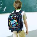 Rolling Backpack for Boys, Kids Roller Wheels School Bookbag with Lunch Bag, Wheeled School Bag for Children. 