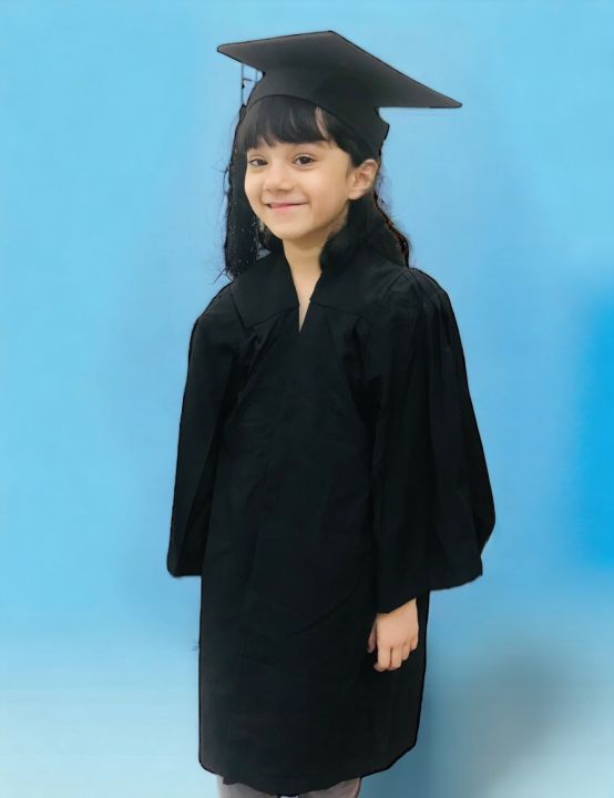 Graduation gown cap set degree cap for kids(5-12 years)School activities