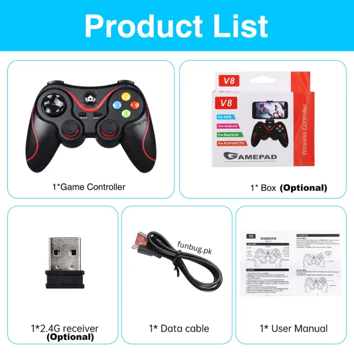 【PRO】 Wireless Gaming Controller Joystick Joypad Gamepad for ...