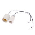 E14/E27 Ceramic Screw Lamp Holder LED Light Heat Resistant Adapter Home Use Round Socket For Bulb Base With Cable. 