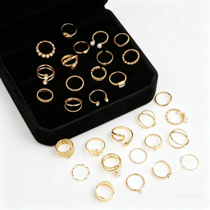 22/44Pcs/Set%20Fashion%20Simple%20Heart%20Flowers%20Leaf%20Rings%20Set%20For%20Women%20Mix%20Style%20Trendy%20Geometry%20Daily%20Jewelry%20Party%20%20-%20Image%205