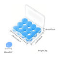 12-piece round swimming bath water and noise-proof silicone mud earplugs. 